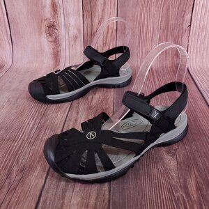 Keen Rose Womens Size 6.5 Slingback Sandals Black Gray Outdoor 1008783